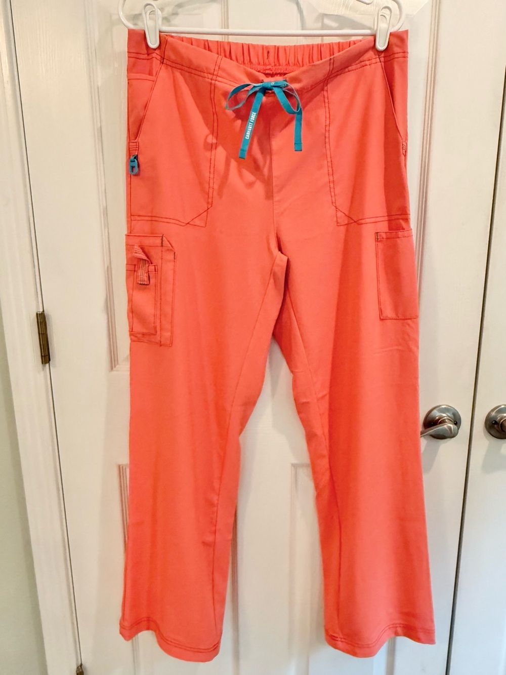 Carhartt Force Cross-Flex Women's Boot Cut Pant - Coral with Teal